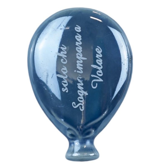 PALLONCINO MAGNETE LED BLU PERLATO C FRASE